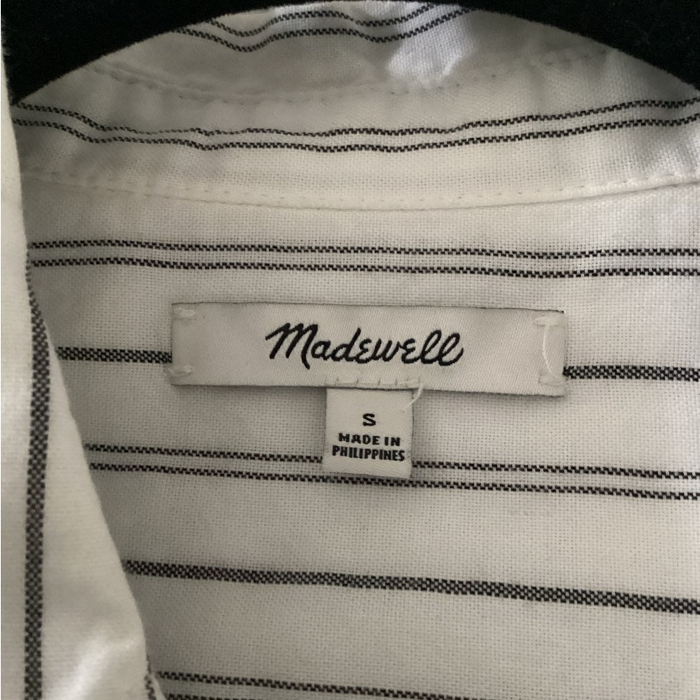 ⚜️ MADEWELL Tie Front boyfriend shirt cotton - Picture 7 of 10